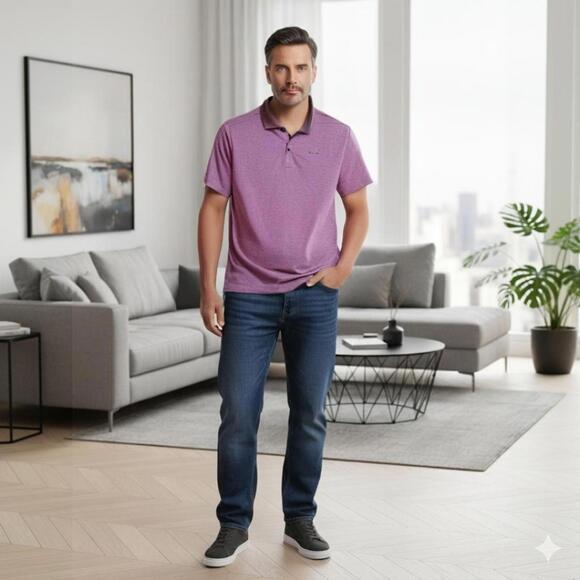 Under Armour Playoff Polo Purple Shirt 2XL (AT-06) - Picture 2 of 7